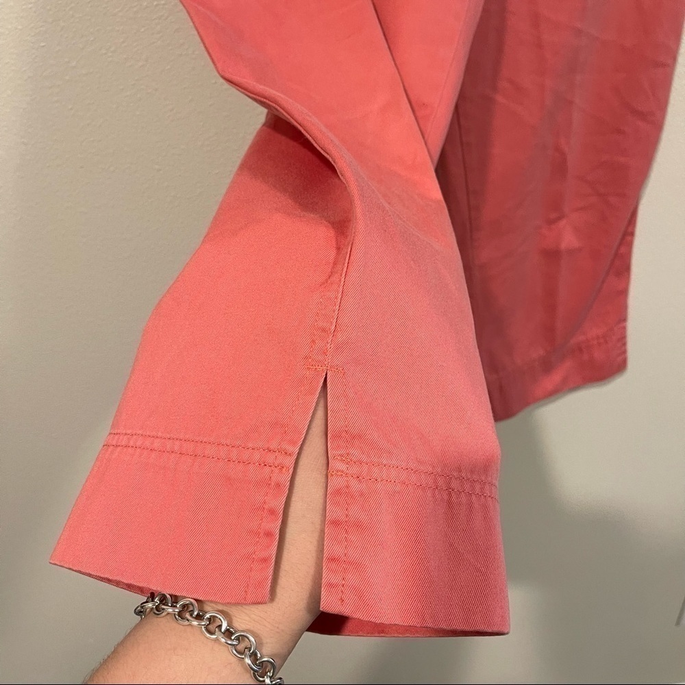 Pendelton Salmon 100% Cotton Cropped Capri Trousers Size 12 - Picture 2 of 6
